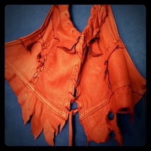 Miche le leather halter top